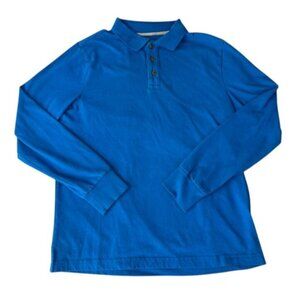 St. John's Bay Legacy Polo Royal Blue Size Small LS